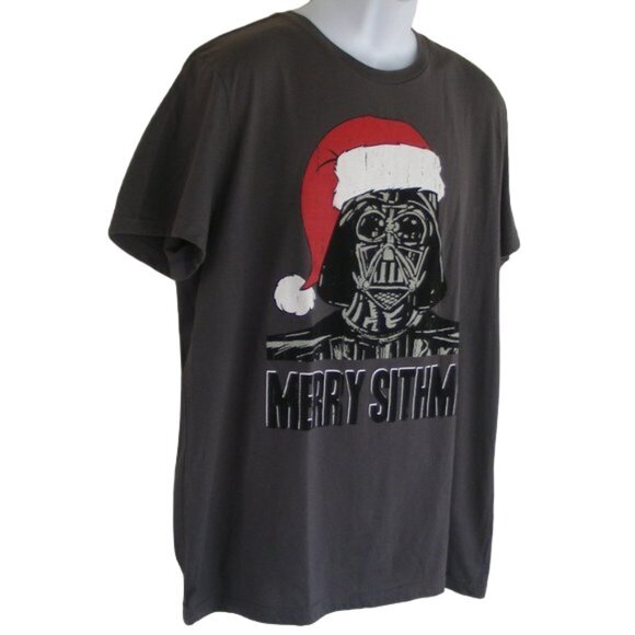MERRY SITHMAS Tshirt, XL/2XL, Darth Vader Christmas, Darker Gray, Short sleeves - Picture 3 of 6